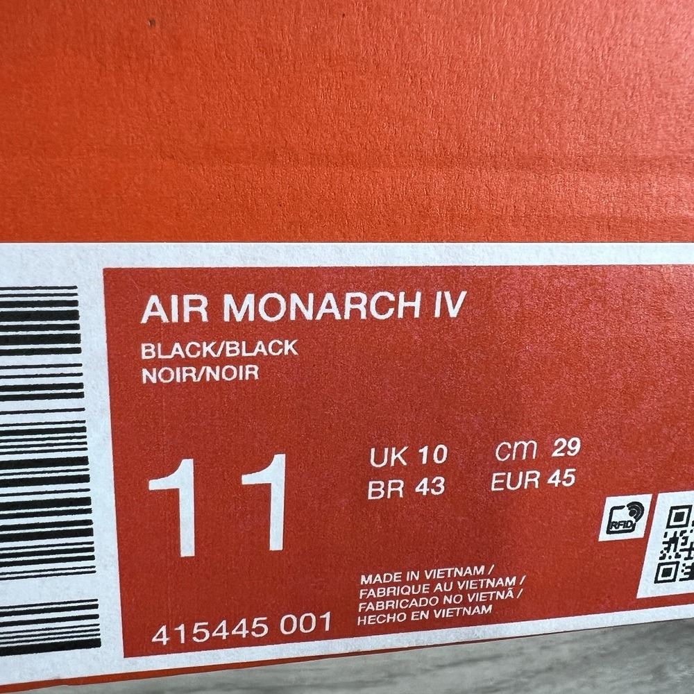 Nike Air Monarch IV Black 415445-001 Size 11 Men - Picture 7 of 7